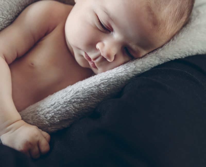Baby wrapped in a blanket